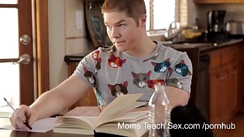 step Moms Teach Sex to daughter - Mom turns study time into fuck time with her daughter friend